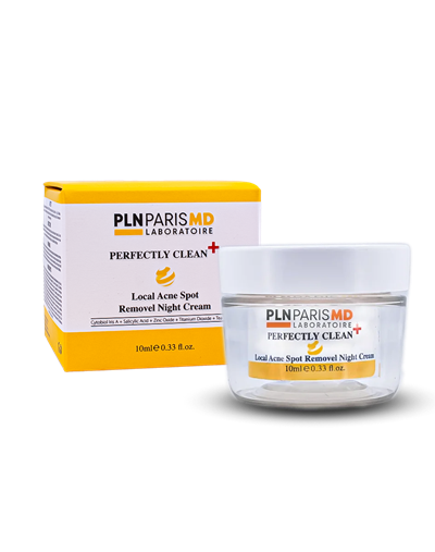 PLN PARIS MD Perfectly Clean+ Local Acne Spot Removel Night cream / Akne Karşıtı Lokal Uygulanabilen Çinko İçerikli Gece Kremi 10ml