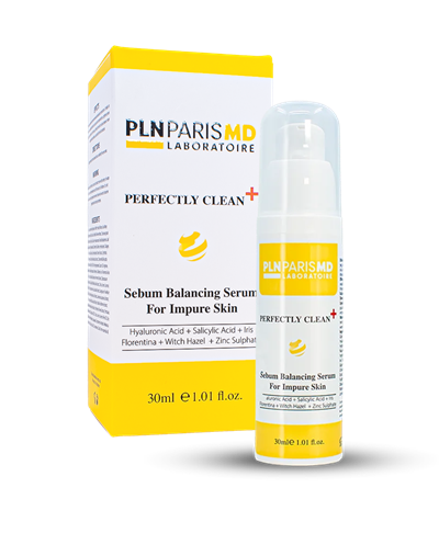 PLN PARIS MD Perfectly Clean + Sebum Balancing Serum / Akneli, Yağlı ve Problemli Ciltler İçin Sebum Dengeleyici Serum 30ml