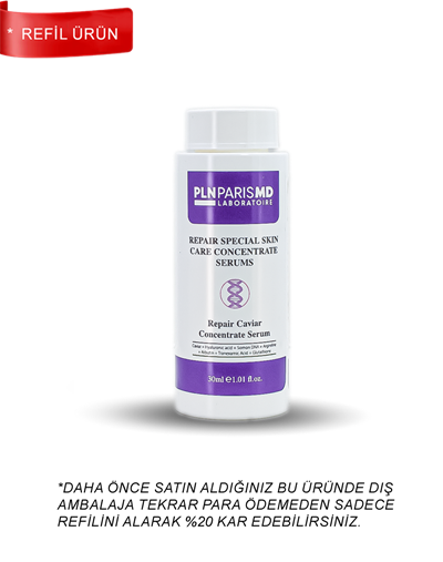 PLN PARIS MD Repair Caviar Concentrate Serum / Havyar içerikli Cilt yenileyici, çizgi karşıtı Serum 30ml REFIL