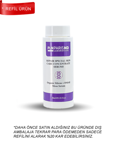 PLN PARIS MD Repair Organic Silicon + DMAE Meso Serum / Yoğun Organik Slikon, DMAE içerikli, Botox, Çizgi Açıcı Etkili Serum 30ml REFIL