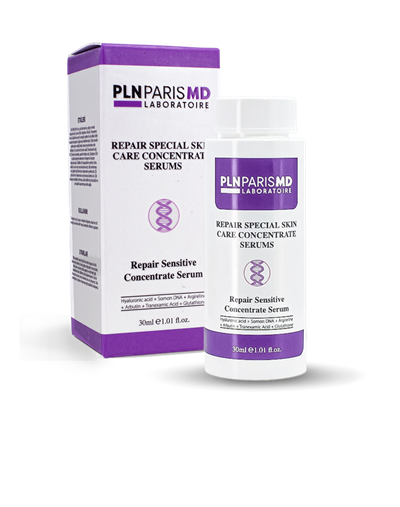 PLN PARIS MD Repair Sensitive Concentrate Serum / Hassas Dahil Tüm Ciltlere Sakinleştirici, Yatıştırıcı Bakım Serumu 30ml REFIL