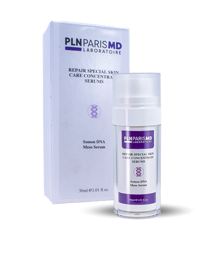 PLN PARIS MD Repair Somon DNA Meso Serum / Yoğun Somon DNA içerikli Cilt Yenileme, İnce Çizgilerin Açılması ve Akne Karşıtı Etkili Saf Serum 30ml