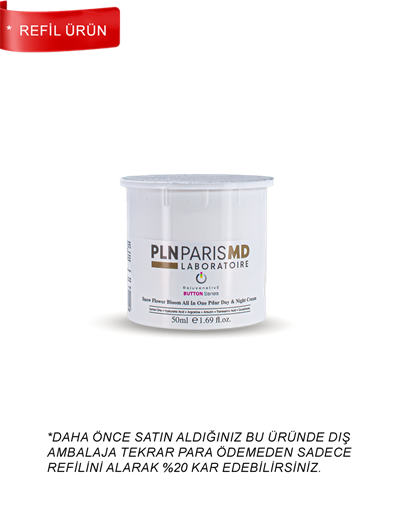 PLN PARIS MD Snow Flower Bloom In One PDNR Day & Night Cream / Kar Çiçeği Efekti Veren Zengin Kokteyl İçerikli Özel Bakım Kremi 50ml REFIL