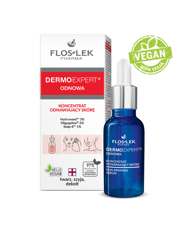 Floslek Pharma Floslek Çizgi ve Kırışıklık Karşıtı, OLIGOGELINE®+ SNAP-8 +HYDROMANIL İçerikli Cilt Yenileyici Serum 30 ml