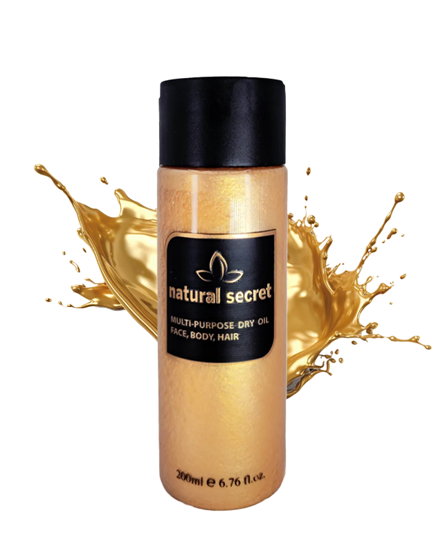 Natural Secret Multi-Purpose DRY Oil Face, Body, Hair / Işıltılı Kuru Vücut Yağı Yüz, Vücut ve Saç Bakımı