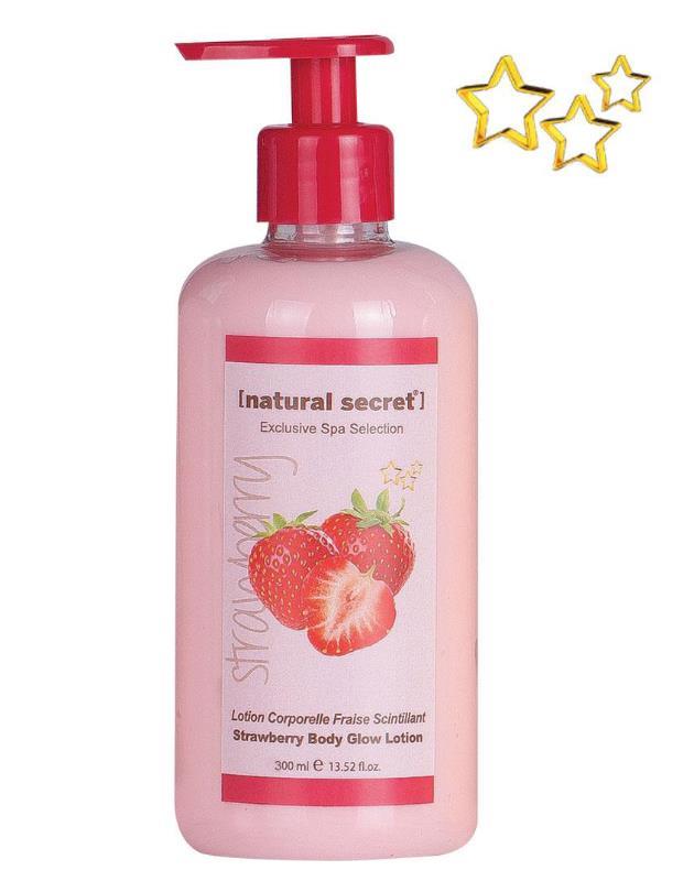 Natural Secret Strawberry Body Glow Lotion - Çilek Işıltılı Vücut Losyonu