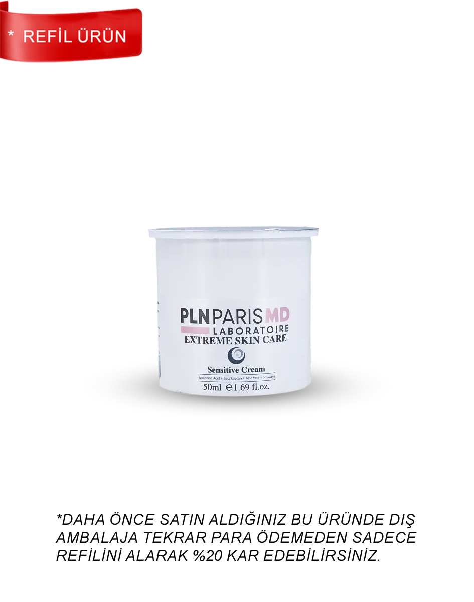 PLN PARIS MD Extreme Sensitive Cream / Hassas Ciltler İçin Nemlendirici Krem 50ml REFIL