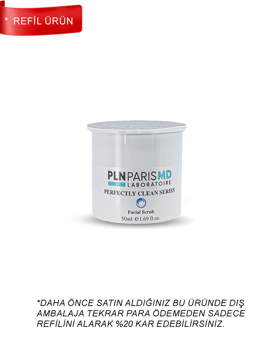 PLN PARIS MD Perfectly Clean Facial Scrub / Kuru, Normal Ve Karma Ciltler İçin Granüllü Peeling REFIL