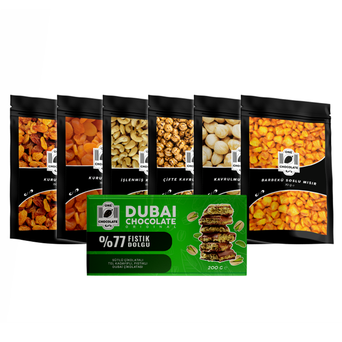 6'lı Karışık Kuruyemiş ve Dubai Paketi 