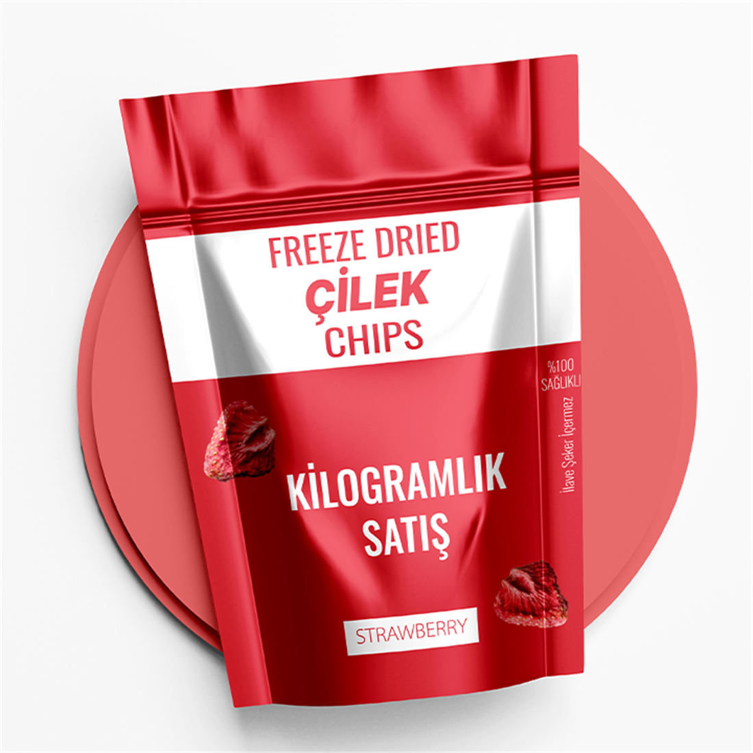 Kilogramlık Freeze Dried Çilek Chıps