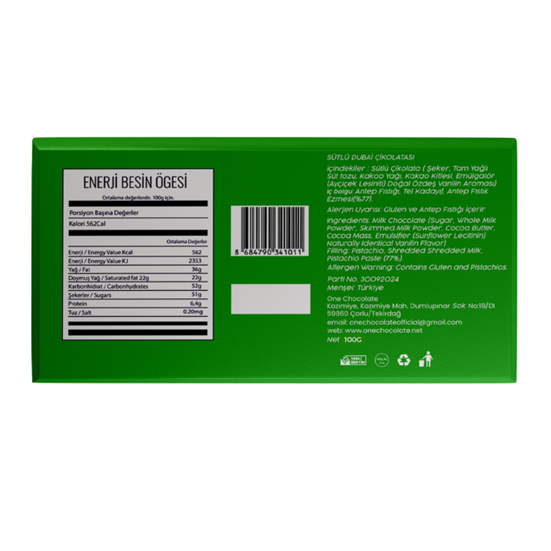 Orijinal Dubai Çikolatası 100g