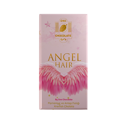 Angel Hair Chocolate Antep Fıstığı Kremalı ve Pişmaniyeli Ruby Çikolata 80gram