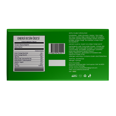 Orijinal Dubai Çikolatası 100g