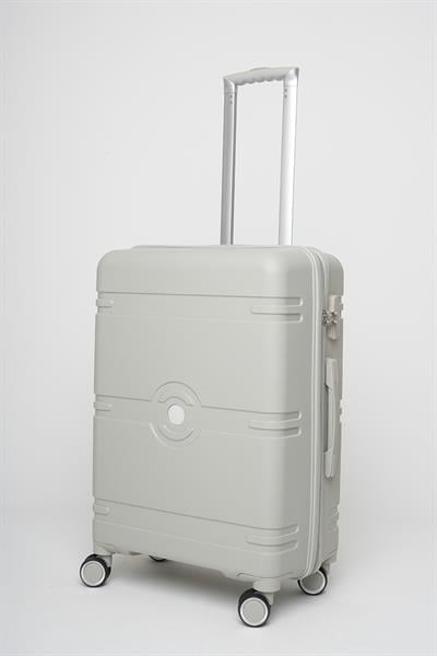 Travel Polo Orta Boy Kırılmaz Valiz Açık Gri 1015