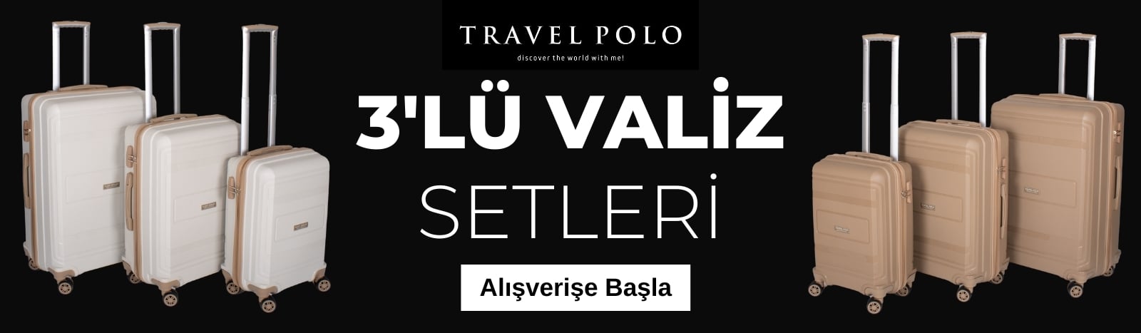 3'lü Kırılmaz Polipropilen Valiz Setleri