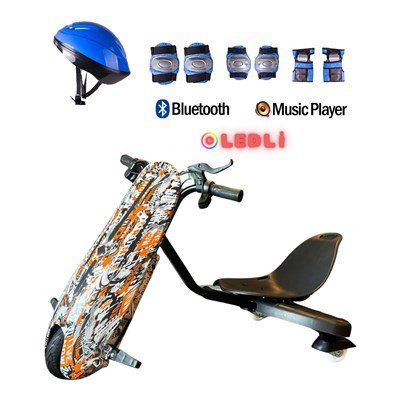 Citymate Drift Car Elektrikli Kaykay Bluetooth Dirift Kar Hoverboard Scooter + Koruma Ekipmanı D25
