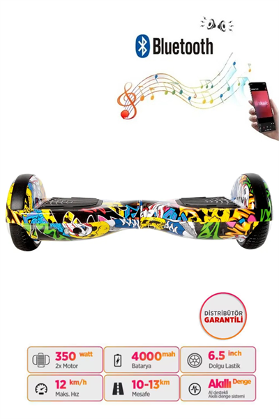 Citymate Hoverboard Elektrikli Kaykay Scooter Bluetooth Hoparlörlü 6.5 inch D10