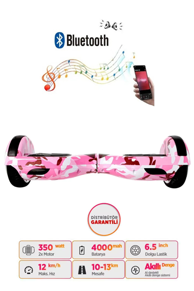 Citymate Hoverboard Elektrikli Kaykay Scooter Bluetooth Hoparlörlü 6.5 inch D05