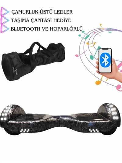 Elektrikli Kaykay Full Ledli Hoverboard Bluetooth Hoparlörlü 6.5 Inch Çanta Hediyeli D27