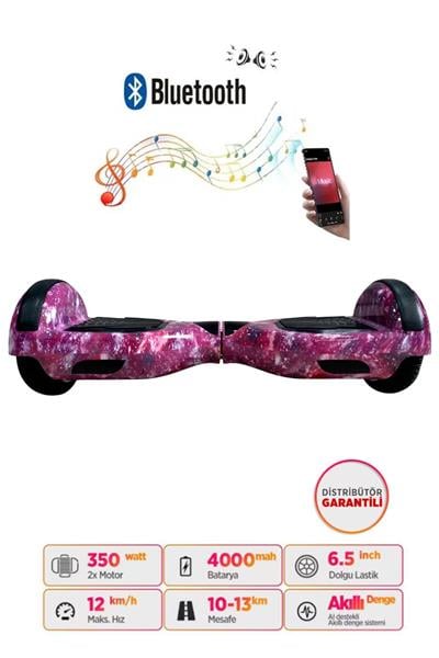 Elektrikli Kaykay Hoverboard 6.5 Inch Uzay Mor Grafity Desenli Akıllı Denge D13