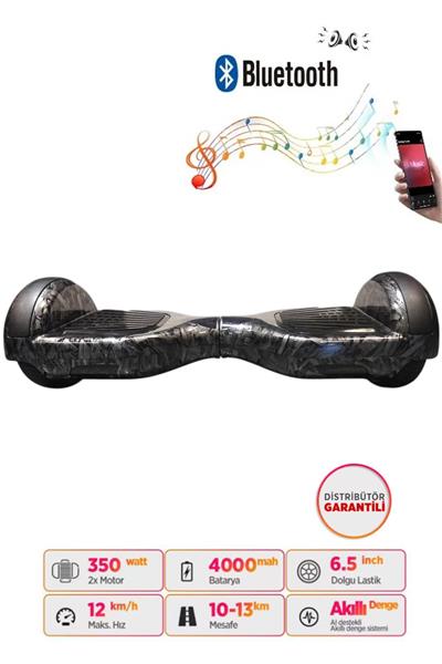 Elektrikli Kaykay Scooter Hoverboard 6.5 Inch Karmaşa Desenli Akıllı Dengeli D27