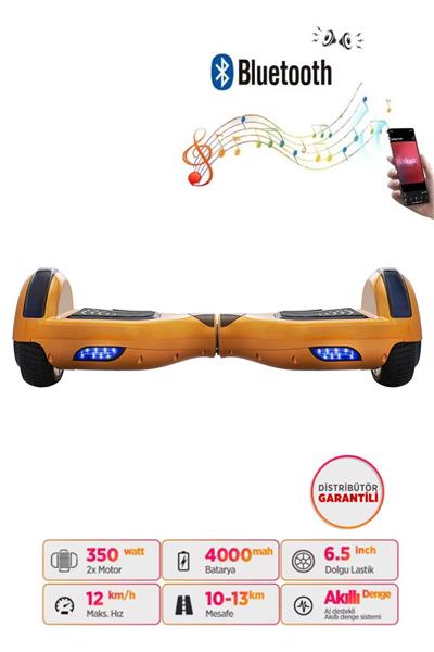 Smart Balance Elektrikli Kaykay Akıllı Dengeli Bluetoothlu Hoverboard Gold