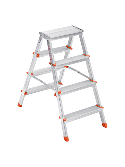 4 BASAMAKLI ÇİFT ÇIKIŞLI ALÜMİNYUM MERDİVEN