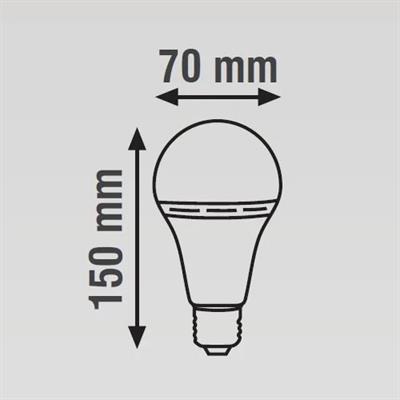 9W E27 ŞARJLI LED AMPUL 6500K BEYAZ IŞIK
