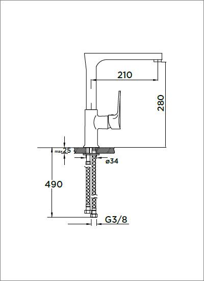 Almina Serisi Tek Gövde Eviye Bataryası