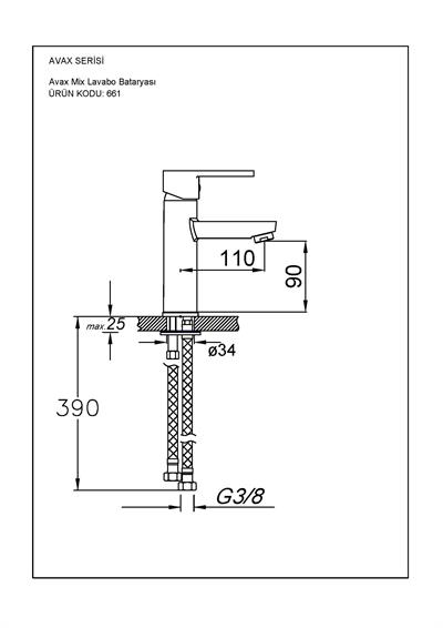 Avax Serisi Lavabo Bataryası