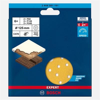 Bosch Exp Zımpara Tabanı Exc470,S1261 Hook&Look 6lı
