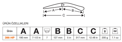 BUDAMA TESTERESİ KATLANIR XT DİŞ 190MM BAHCO 396-HP