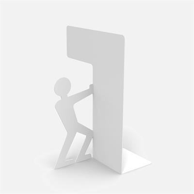 Decormet Adam Salon Kitap Tutucu Adam Beyaz