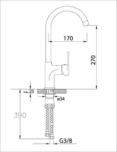 Della Serisi Tek Gövde Eviye Bataryası