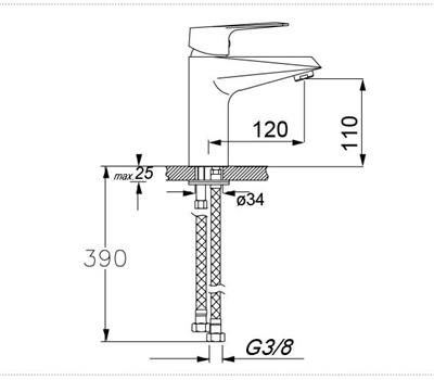 Dior Serisi Lavabo Bataryası Altın
