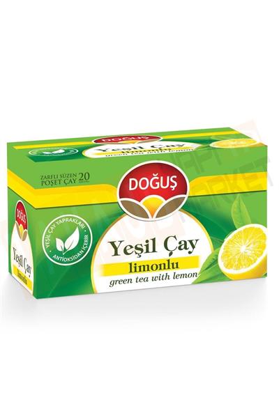 Doğuş Limonlu Bardak Poşet Yeşil Çay 20li
