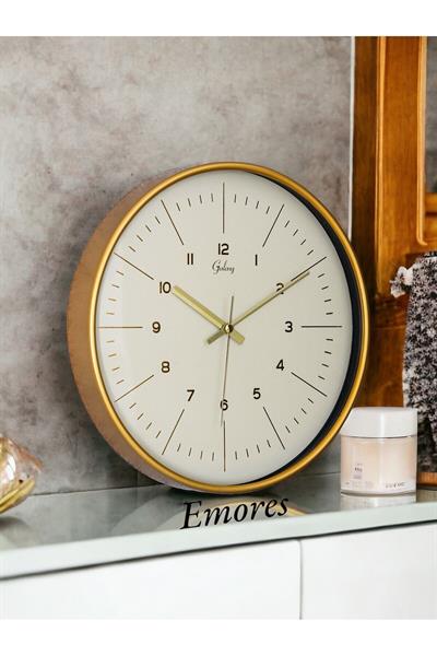 EMORES 30 Cm Gerçek Cam Sessiz Mekanizma Duvar Saati