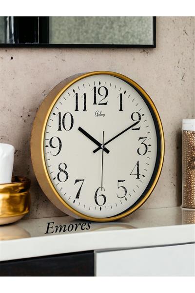 EMORES 30 Cm Gerçek Cam Sessiz Mekanizma Duvar Saati