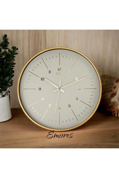 EMORES 30 Cm Gerçek Cam Sessiz Mekanizma Duvar Saati
