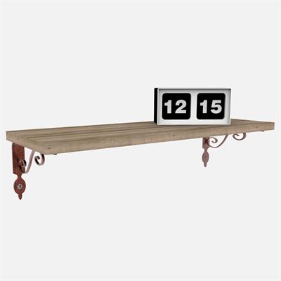 Endpa Retro Dikdörtgen Salon Dekoratif Raf Seti Sarı