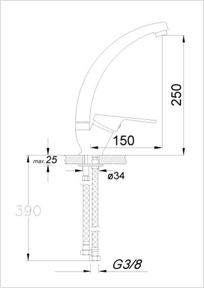 Fiesta Serisi Tek Gövde Eviye Bataryası