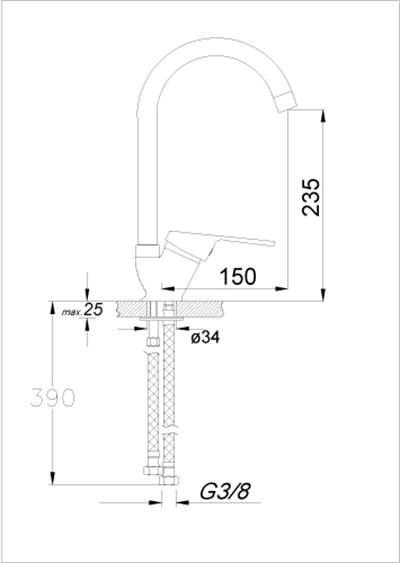 Fiesta Serisi Tek Gövde Eviye Bataryası