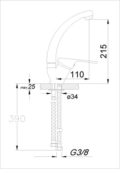 Fiesta Serisi Tek Gövde Lavabo Bataryası