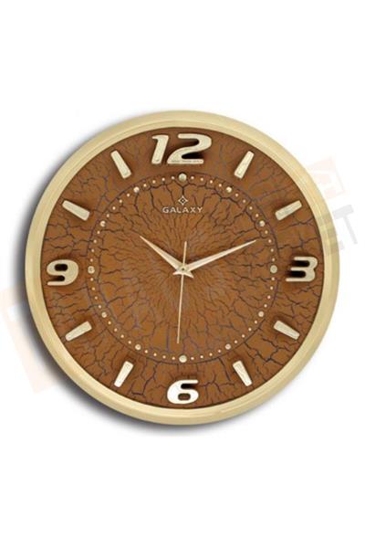 GALAXY 78-KG SİYAH KASA GÜMÜŞ VARAK DUVAR SAATİ