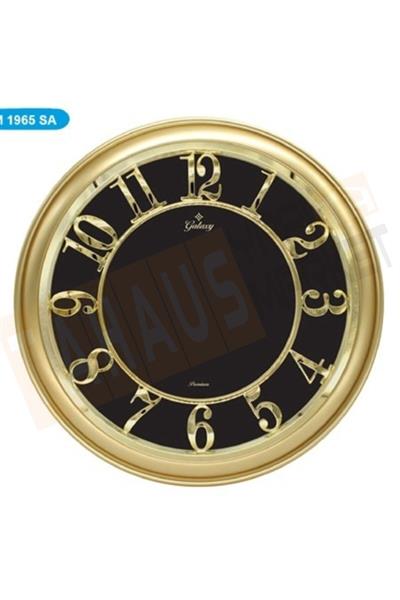 Galaxy M-1965-sa Metaliz Premium Duvar Saati Siyah-gold