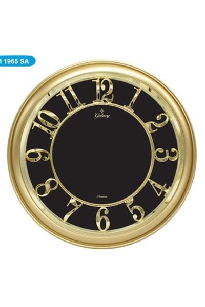 Galaxy M-1965-sa Metaliz Premium Duvar Saati Siyah-gold