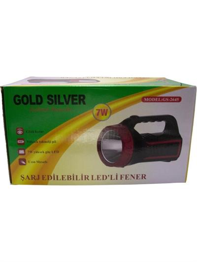Gold Silver GS-2645 7W Şarj Edilebilir El Feneri