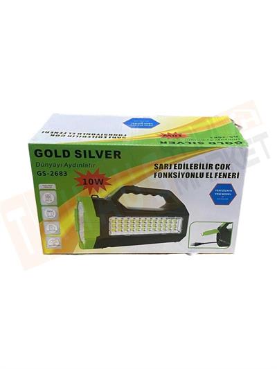 Gold Silver GS-2683 Şarj Edilebilir Çok Fonksiyonlu El Feneri