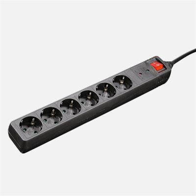 Hama HM 137311 2 metre 6lı Akım Korumalı Priz Siyah
