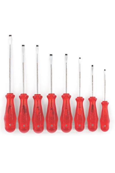 İzeltaş Kraft Seri Düz Uçlu Tornavida Serisi 8 Parça